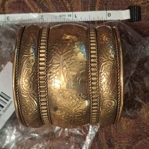 Engraved Floral Cuff Bracelet